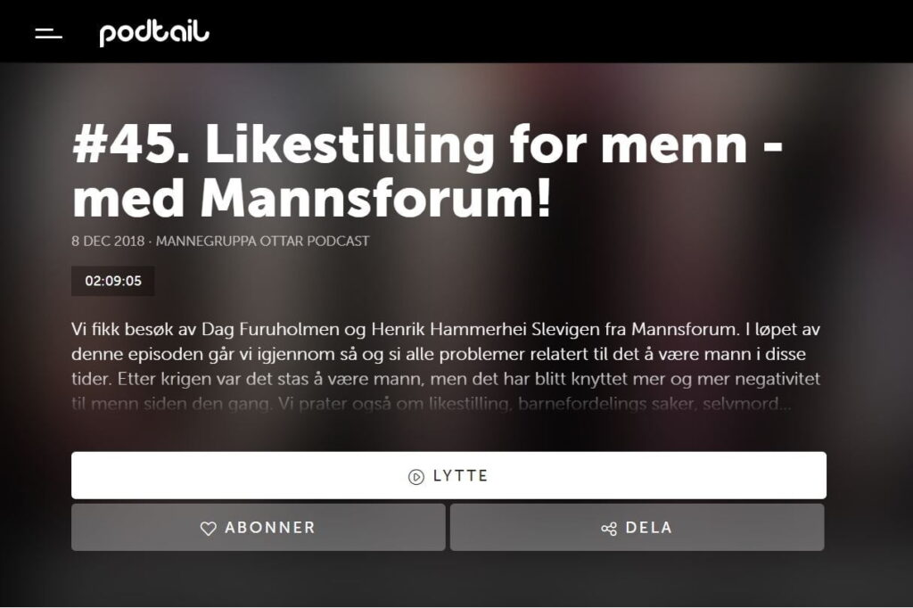 Podcast med Mannsforum