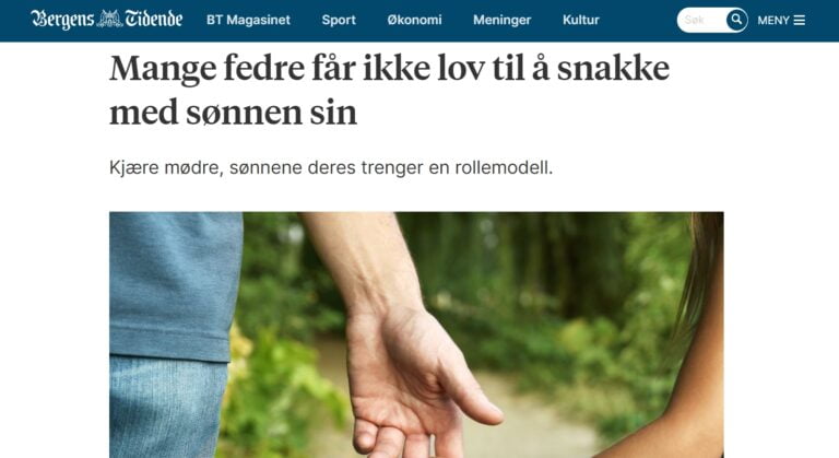 Arne Børke poengterer gutters behov for fedre