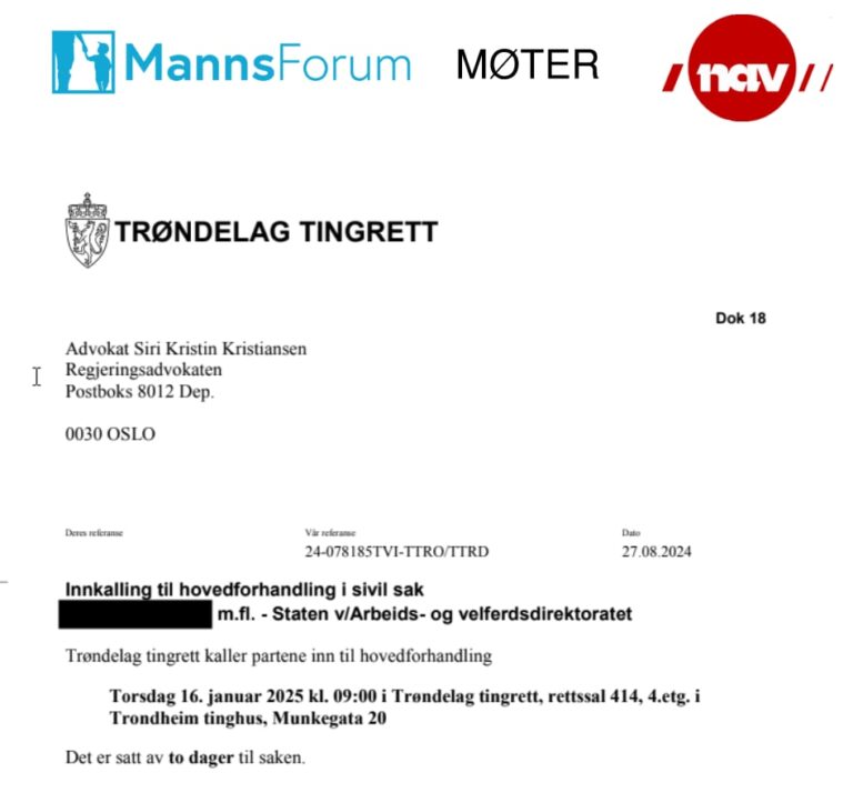 NAV må møte i retten vedrørende barnebidrag