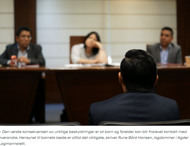 Anklager om vold og overgrep i foreldretvister sett fra et dommerperspektiv
