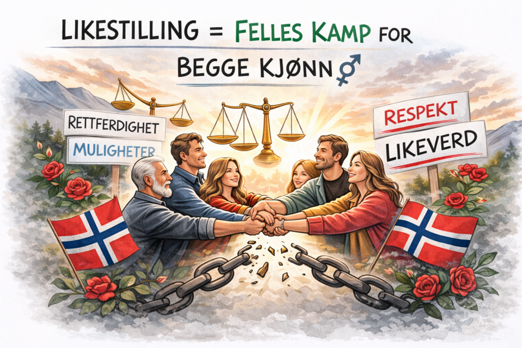 Likestilling og likeverd - for begge kjønn!