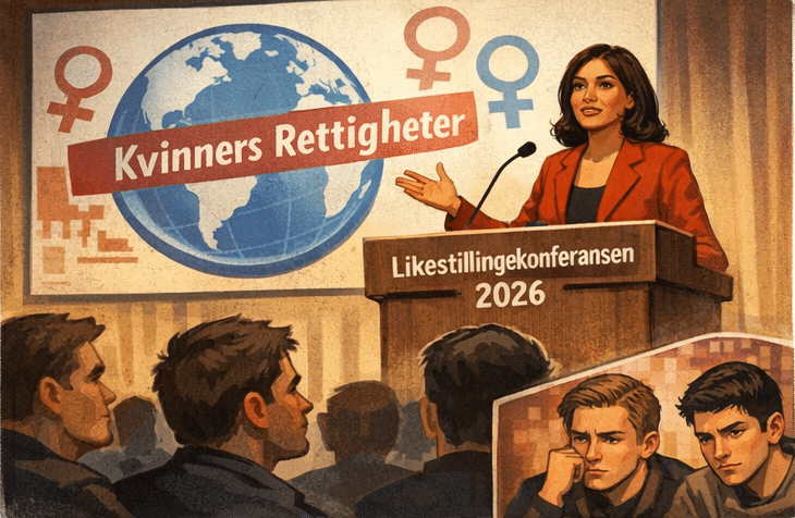 Likestilling eller kvinnekamp? Illustrasjon: KI/MannsForum