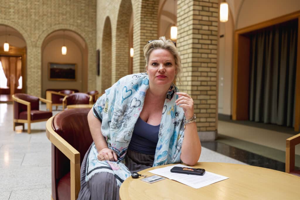 Silje Hjemdal (FrP) vil gjøre likestillingsloven kjønnsnøytral og mener dagens lov kan oppfattes som skjev. Foto: Håkon Rusdal/Fremskrittspartiet