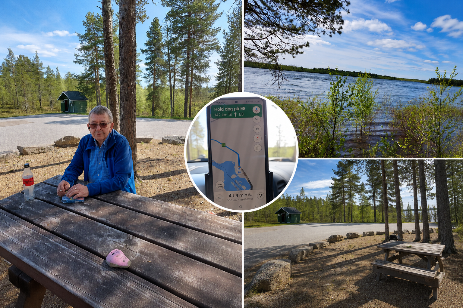 VENDEPUNKTET: Fire år før intervjuet med MannsForum besøkte Sverre Hugo Rokstad igjen rasteplassen i Finland der han stanset 14. juni 1997. På vei mot Finnmark hadde han selvmordstanker, men ved vannet bestemte han seg for å snu og heller ta opp kampen for å endre farskapsreglene. Beslutningen ble starten på et mangeårig arbeid som skulle føre helt til Stortinget og endringer i barneloven.