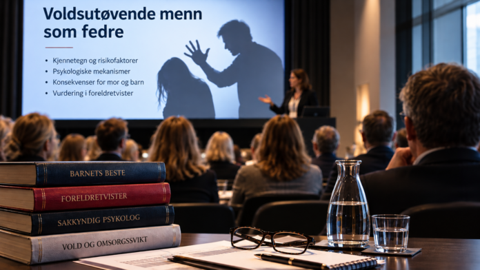 KJØNNSASYMMETRI: MannsForum reagerer på at FOSAPs konferanseprogram omtaler voldsutsatte mødre og voldsutøvende fedre, men ikke de motsatte perspektivene. Organisasjonen ber regjeringen følge opp risikoen for at kjønnsstereotypier påvirker sakkyndiges vurderinger i foreldretvister. KI-generert illustrasjon.